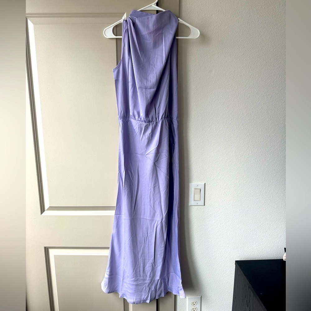 Lilac High Neck Evening Dress - M
